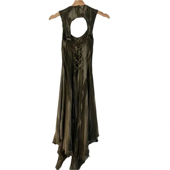 Lip Service Warbird Apocalyptic lace up mesh Gothic Dress - Picture 10 of 12